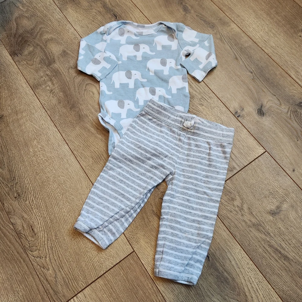3 months boys elephant outfit